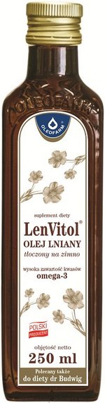 Olej lniany LENVITOL nieoczyszczony 0,25l