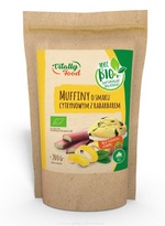 Muffiny BIO o smaku cytrynowym z rabarbarem 200g